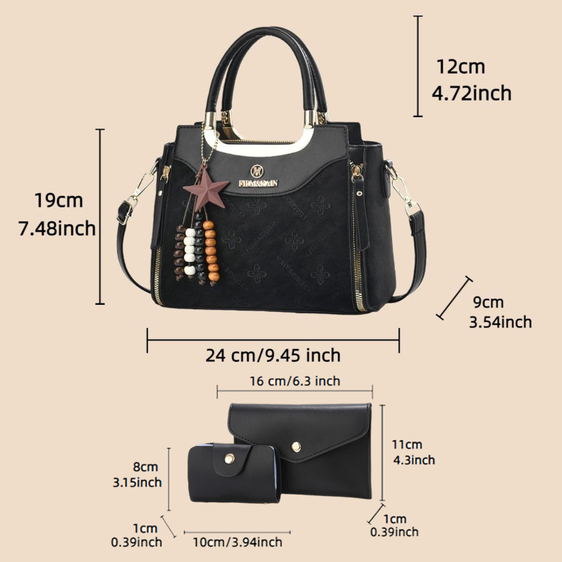 Stylish women's handbag, solid - Women Bags Luxury recension och pris