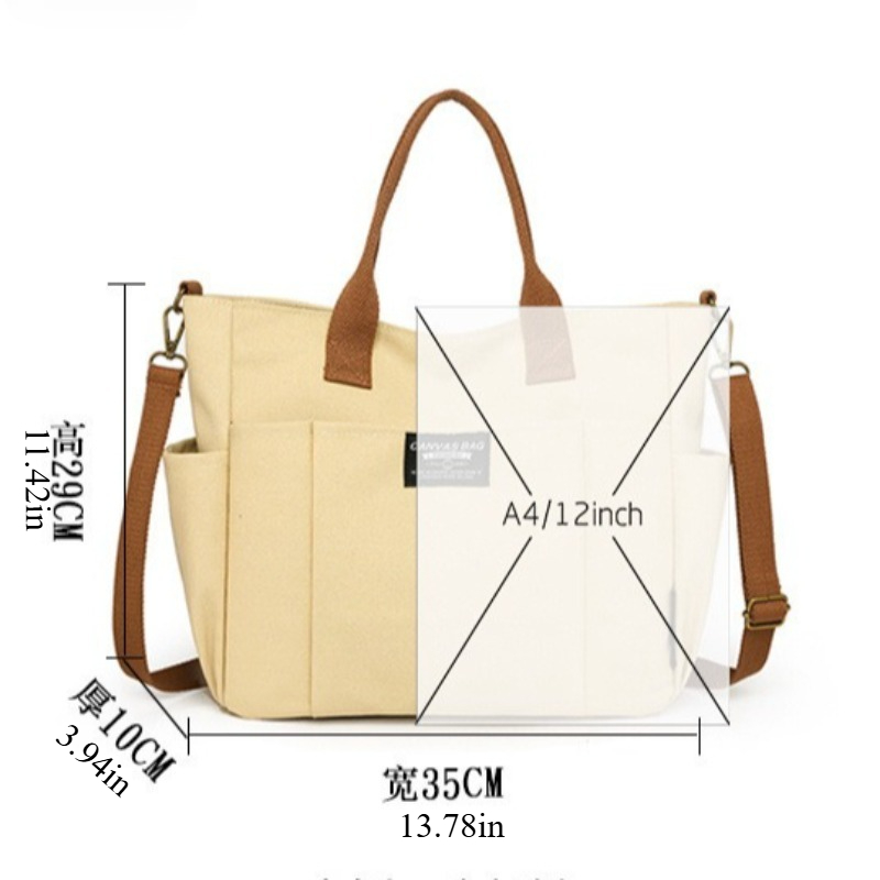 Large Canvas Tote Bag for Wome - Women Bags For Office recension och pris