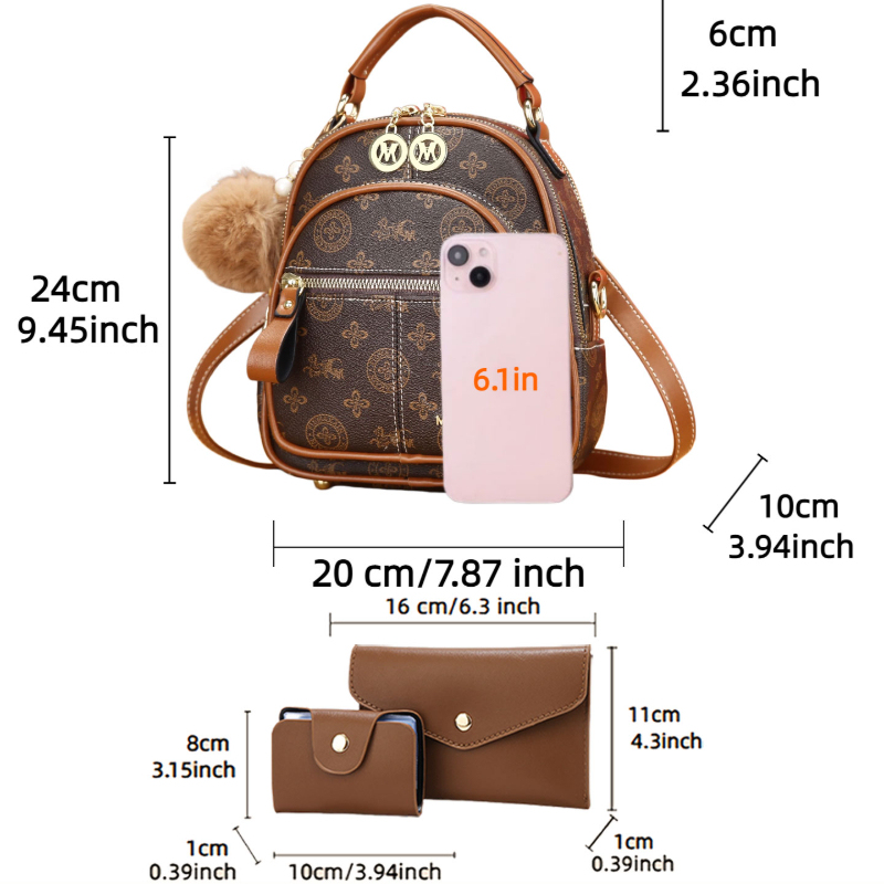 3-piece women's bag set, light - Women Bags Luxury recension och pris