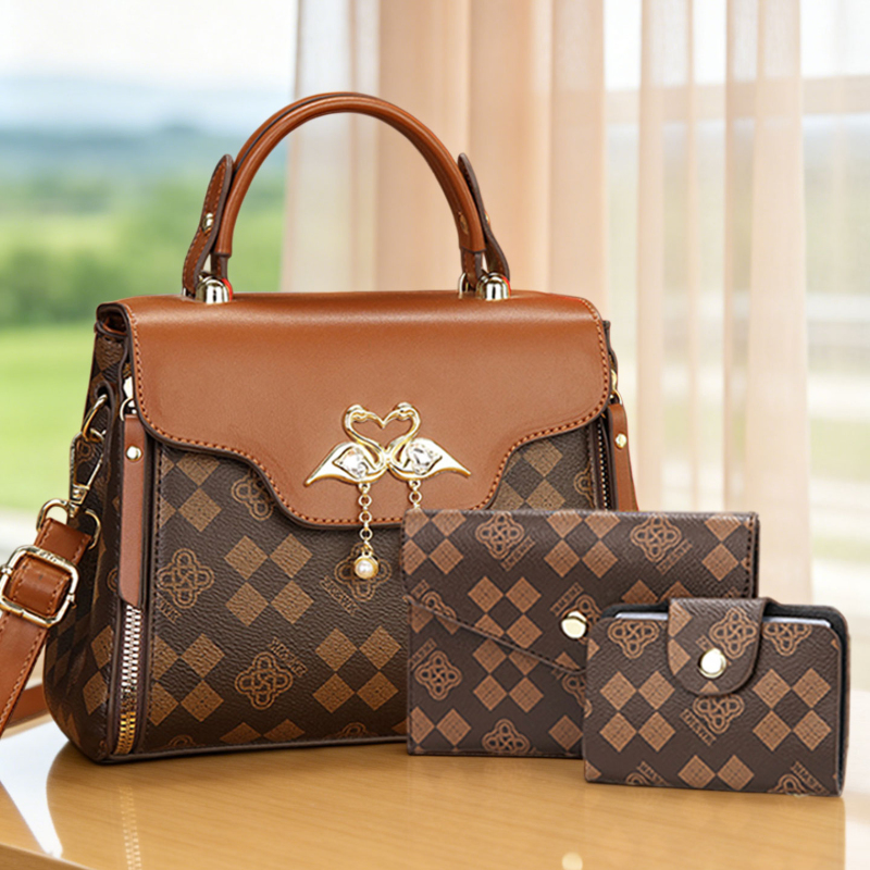 3-piece women's bag set, light - Women Bags Luxury recension och pris