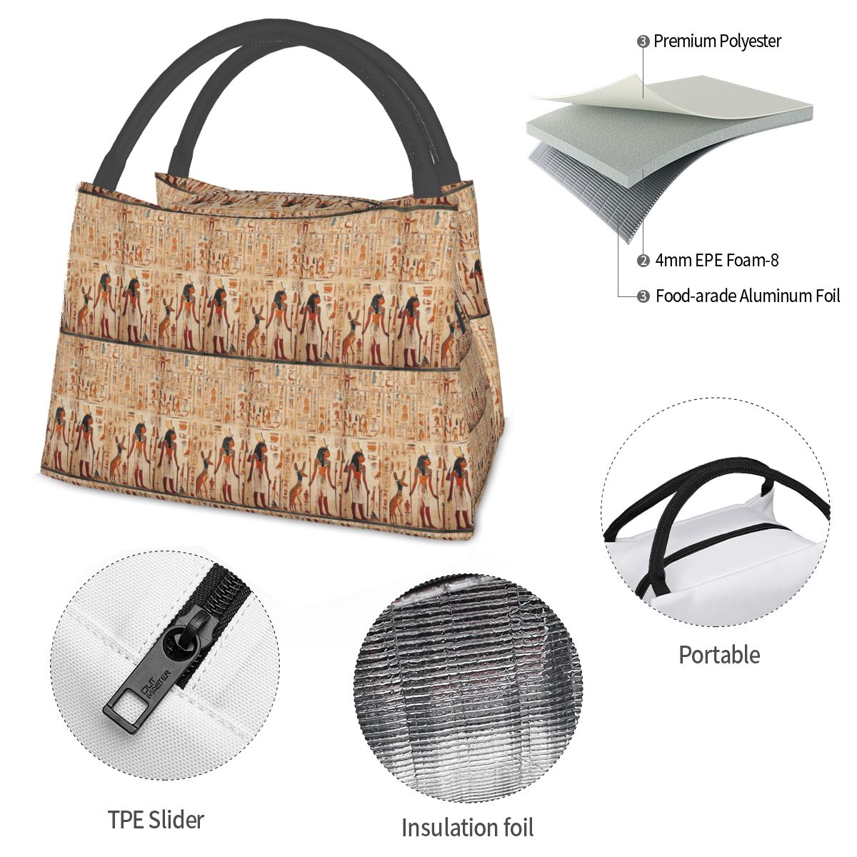 Ancient Egypt Mural Egyptian M - Women Bags Egypt recension och pris