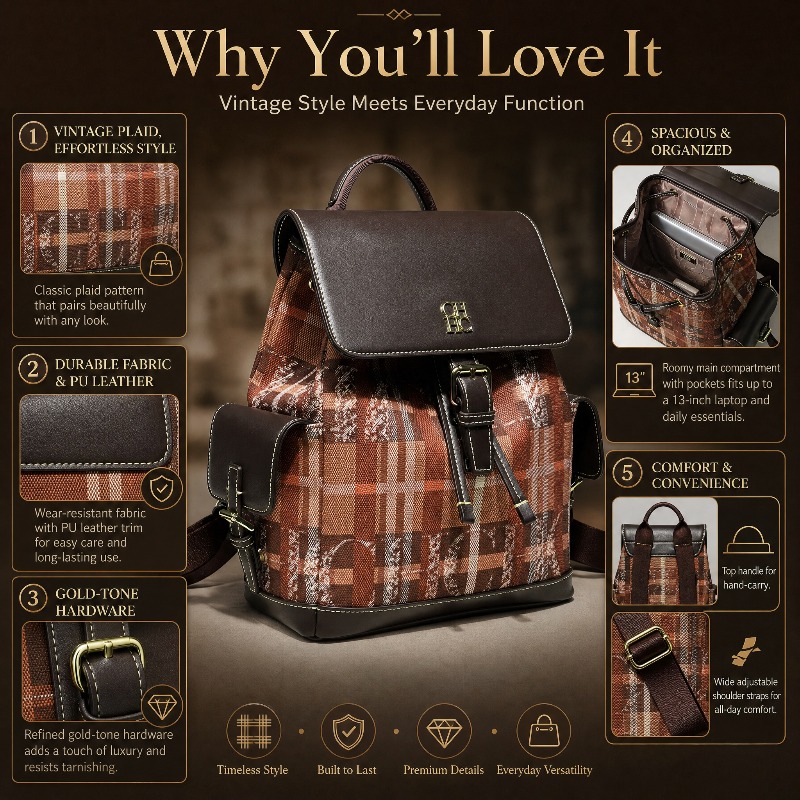 CHHC Fashion Color Block Backp - Women Bags Luxury recension och pris