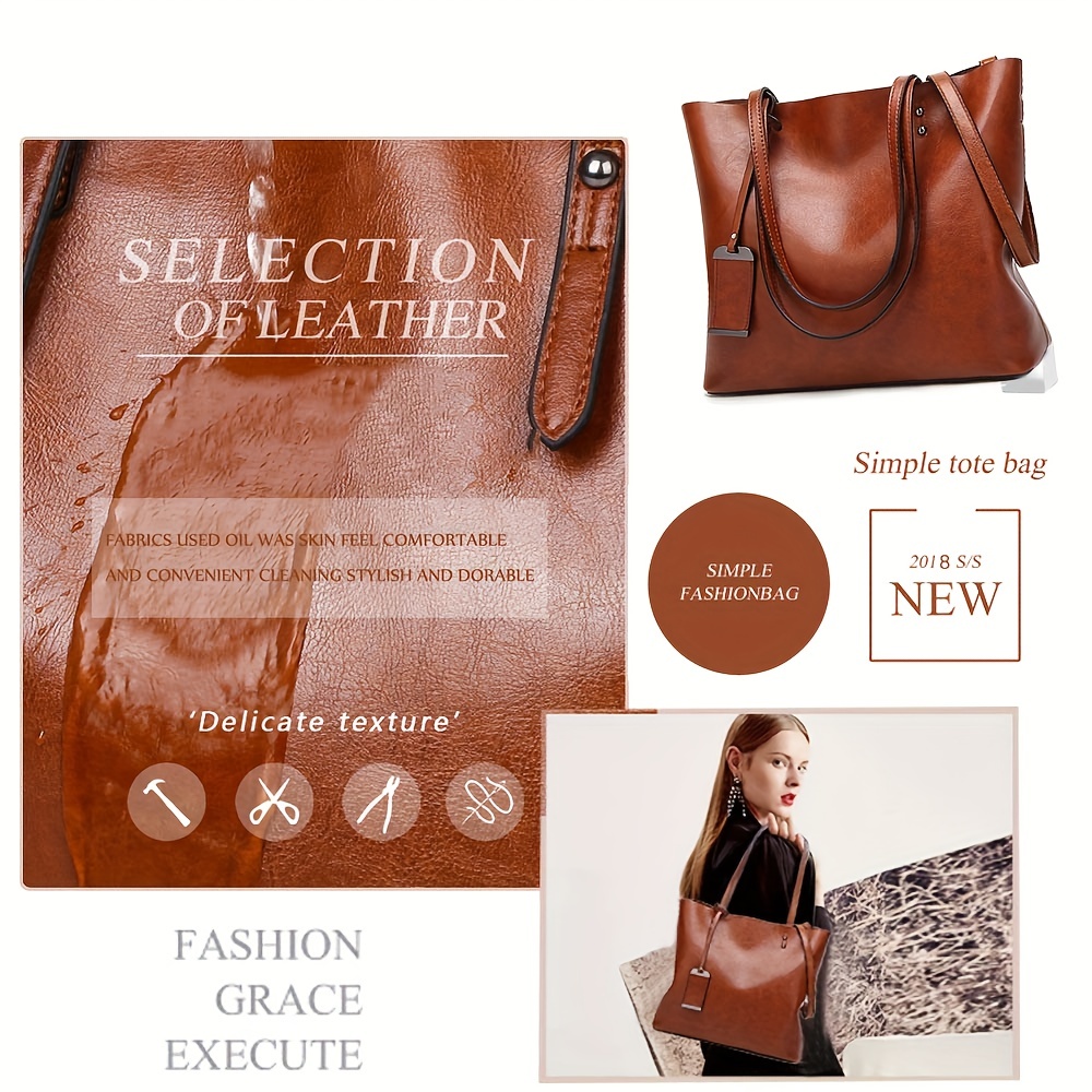 Fashionable Classic Retro Leat - Women Bags For Office recension och pris