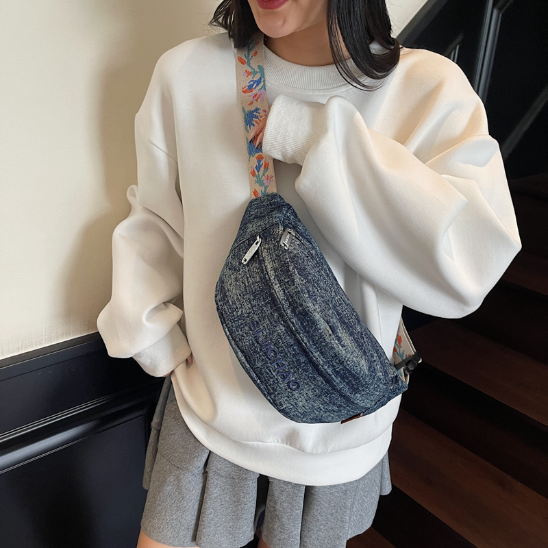 Denim Blue Chest Bags For Wome - Women Bags Trend 2025 recension och pris